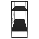 vidaXL Bibliothèque à 2 niveaux noir 100x30x70 cm bois d'ingénierie