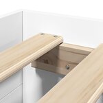 vidaXL Cadre de lit blanc 90x200 cm bois d'ingénierie