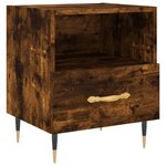 vidaXL Table de chevet chêne fumé 40x35x47 5 cm bois d’ingénierie