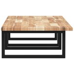 vidaXL Étagère de vasque murale acier et bois massif d'acacia