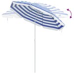 vidaXL Parasol de jardin polyester 170T Bleu et Blanc