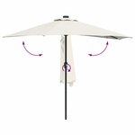vidaXL Parasol de jardin demi Couleur sable 294 x 150 x 224 cm tissu