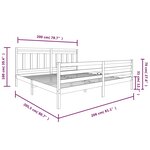 vidaXL Cadre de lit Bois massif 200x200 cm