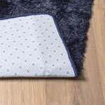 vidaXL Tapis shaggy à poils longs NAVARRA bleu marine 80x150 cm