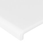 vidaXL Tête de lit à LED Blanc 90x5x118/128 cm Similicuir