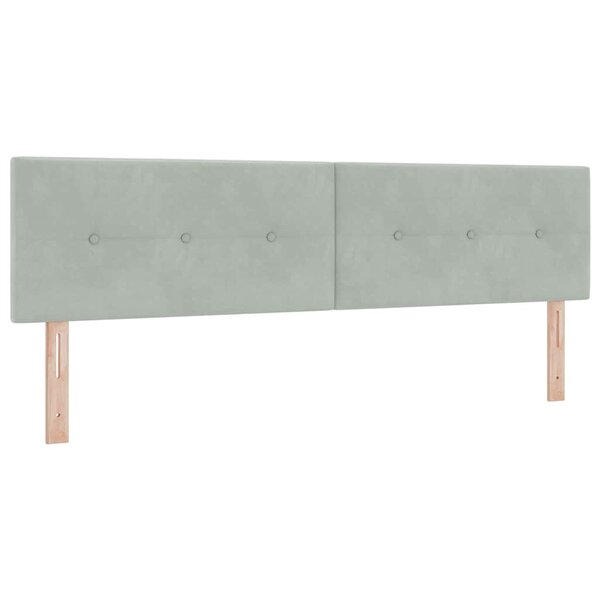 vidaXL Tête de lit avec tête de lit Gris clair 180 cm Cuir synthétique