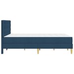 vidaXL Cadre de lit avec matelas Bleu 160 x 200 cm Tissu