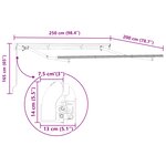 vidaXL Cadre d'auvent manuel rétractable 2 5x2 m en métal