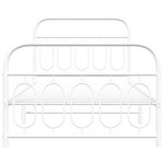 vidaXL Cadre de lit métal sans matelas et pied de lit blanc 107x203 cm