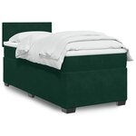 vidaXL Sommier à lattes de lit avec matelas Vert foncé 100x200 cm