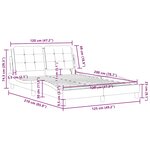 vidaXL Cadre de lit sans matelas Zadar blanc et noir 120x200 cm similicuir