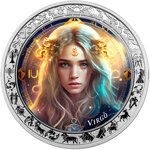 Pièce de monnaie en Argent 5 Cedis g 31.1 (1 oz) Millésime 2025 Space Zodiac VIRGO