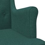 vidaXL Fauteuil Vert foncé Tissu