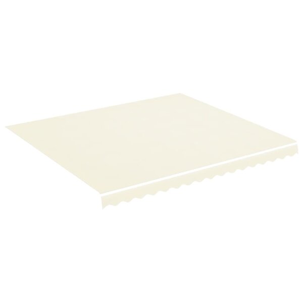 vidaXL Tissu de remplacement pour auvent Crème 4x3 5 m