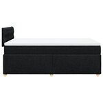 vidaXL Sommier à lattes de lit avec matelas Noir 120x200 cm Tissu