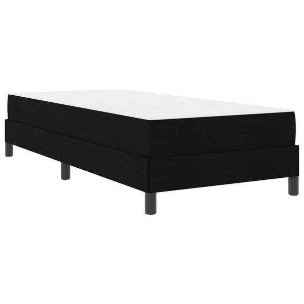 vidaXL Lit à ressorts avec matelas Noir 100 x 200 cm tissu