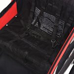 vidaXL Remorque de vélo rouge et noir 30 kg