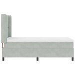 vidaXL Lit à ressorts avec tête de lit Gris clair 90 x 190 cm Velours