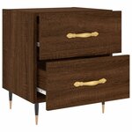 vidaXL Tables de chevet 2 Pièces chêne marron 40x35x47 5 cm