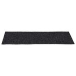 vidaXL Tapis d'escalier autocollants 30 pièces 60 x 25 cm Gris Rectangulaire