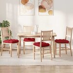 vidaXL Coussins de siège 4 Pièces Rouge 40 x 40 x 12 cm tissu