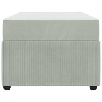 vidaXL Cadre de lit avec matelas Gris clair 80 x 200 cm tissu