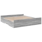 vidaXL Cadre de lit à tiroirs sonoma gris 180x200 cm bois d'ingénierie