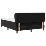 Lit Box Spring vidaXL avec Matelas Noir 140x200 cm Velours