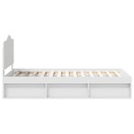 vidaXL Cadre de lit avec tête de lit Blanc 90 x 200 cm Pin massif