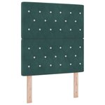 vidaXL Lit à ressorts avec matelas Vert foncé 80 x 200 cm Velours