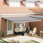 vidaXL Cadre d'auvent Gris clair 450 × 300 cm