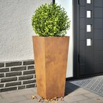 vidaXL Jardinières 2 Pièces 35x35x75 cm acier résistant aux intempéries