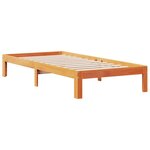 vidaXL Lit bibliothèque sans matelas cire marron 90x200 cm pin massif