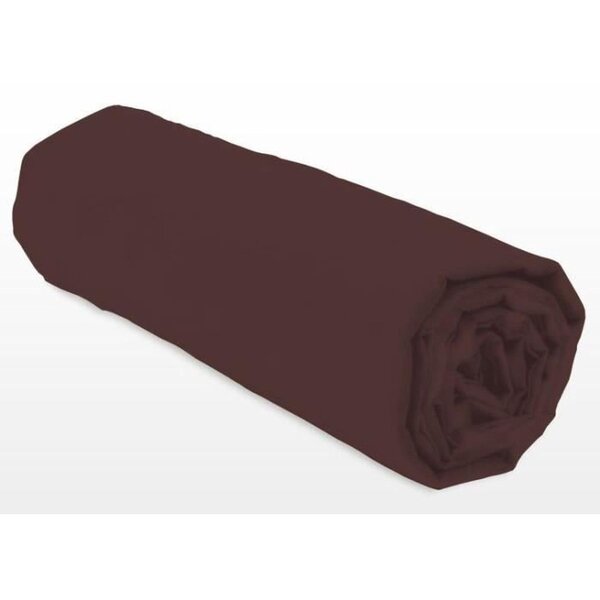Drap-housse 160 x 200+35 cm - Marron