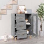 vidaXL Buffet sonoma gris 69 5x34x90 cm bois d'ingénierie