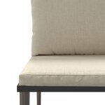 vidaXL Salon de jardin 5 Pièces avec coussins Gris Résine tressée