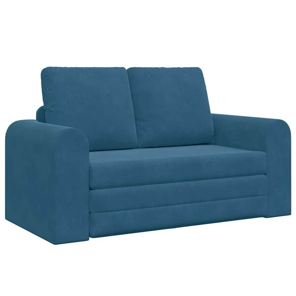 vidaXL Canapé-Lit Bleu 148 x 71 x 83 cm Velours
