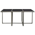 vidaXL Ensemble à manger d’extérieur 11Pièces et coussins poly rotin Gris