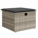 vidaXL Salon de jardin avec coussins 7 Pièces gris clair résine tressée