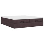 VidaXL Cadre de lit ottoman avec matelas marron foncé 180x200 cm tissu
