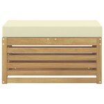 vidaXL Banc de Jardin Bois d'Acacia Massif Blanc