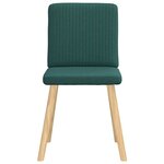 vidaXL Chaises à manger lot de 6 vert foncé tissu