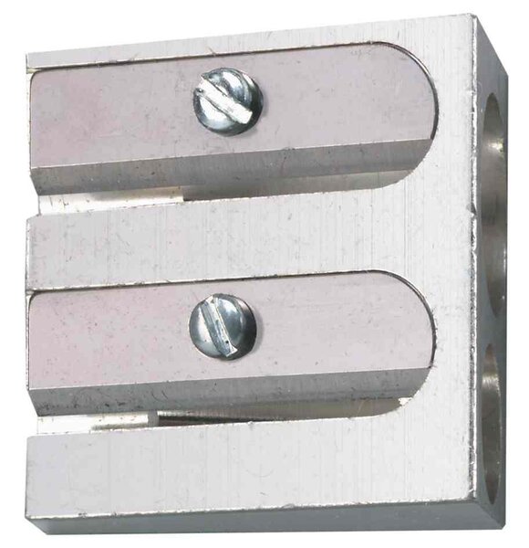 Taille-crayons duo en aluminium forme biseautée HERLITZ