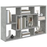 vidaXL Étagère murale Gris béton 85x16x52 5 cm Bois d'ingénierie