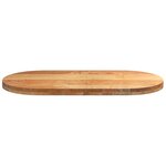 vidaXL Dessus de table 100x50x4 cm bois de chêne massif ovale