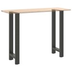 vidaXL Pieds de table de bar Anthracite 2 pièces 50 x (100-101) cm Acier