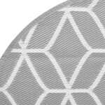 vidaXL Tapis d'extérieur ARAKIL gris Ø160 cm PP