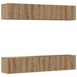 vidaXL Meubles TV muraux 4 Pièces chêne artisanal bois d'ingénierie