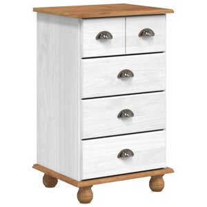 vidaXL Commode ASKIM Blanc 45 8 x 40 x 79 cm Bois de pin massif