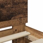 vidaXL Cadre de lit avec bandes LED Bois ancien Bois d'ingénierie